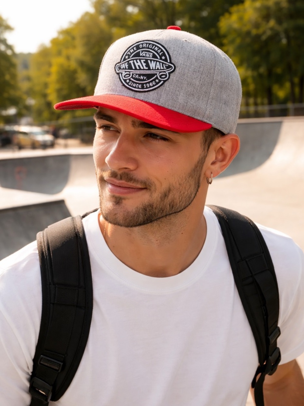 The Original Vans off The Wall Hat Cap Snapback in Gray is a stylish and versati